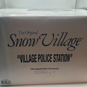 Department 56 Snow Village Police Station Decor